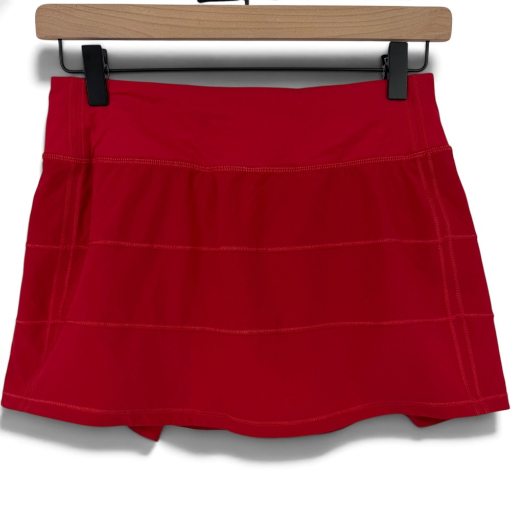 Lululemon Pace Rival Skirt Womens Size 4 Red Pleated Tennis Golf Skort